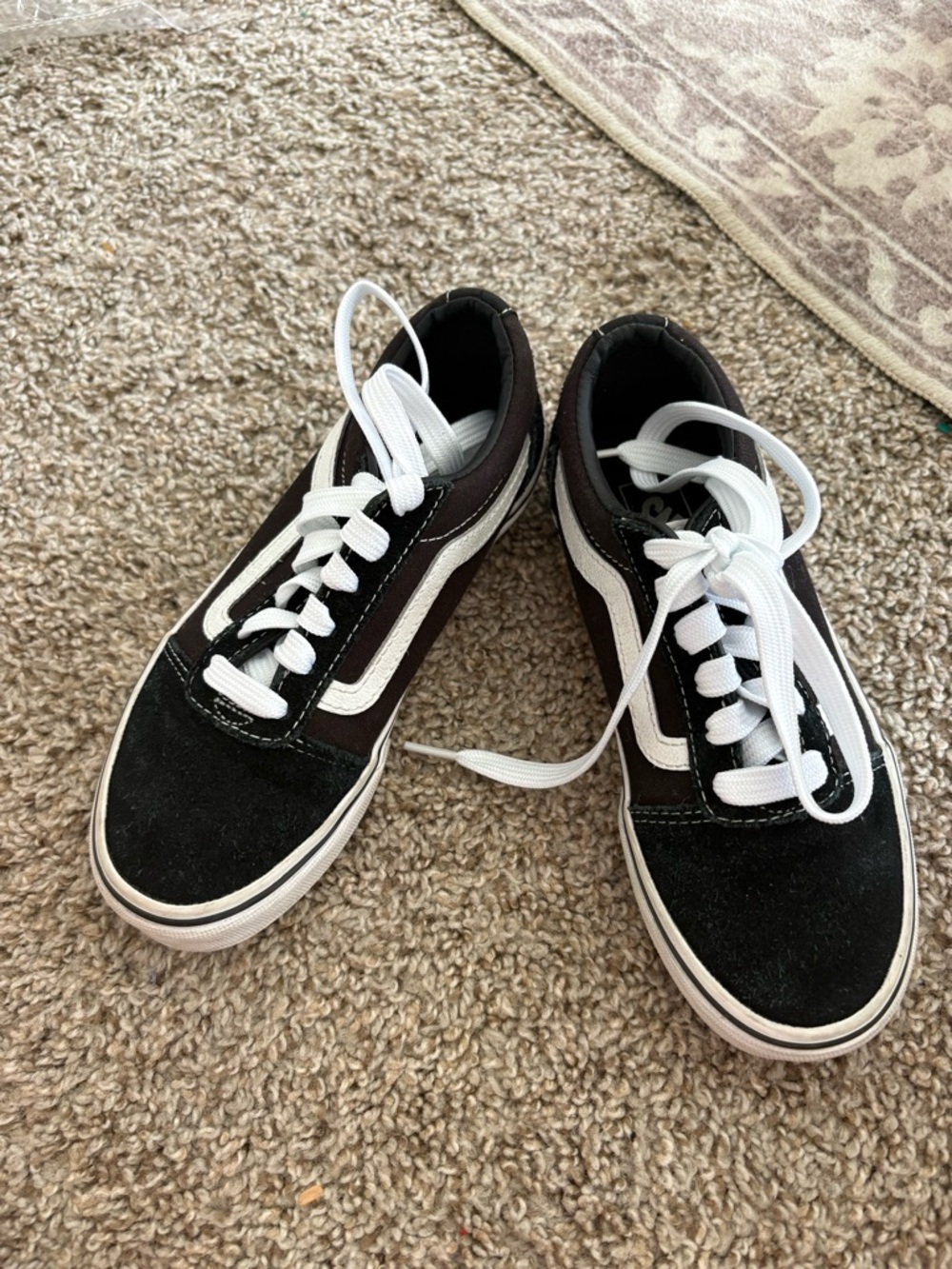 Vans Kids Black and White Old Skool Sneakers